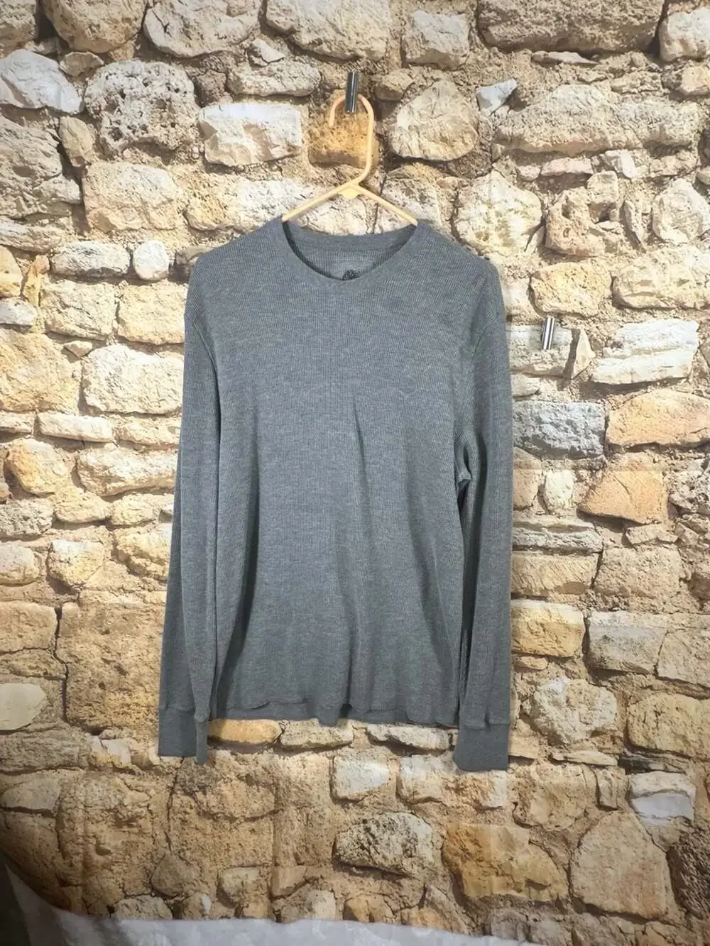 Timberland Waffle Knit Long Sleeve Crewneck Size L Gray